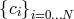 {ci}i=0...N