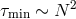 2 τmin ∼ N