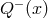 Q− (x)