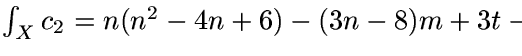 $\int _X c_1^2=n(n-4)^2-(3n-16)m+3t-\gamma $